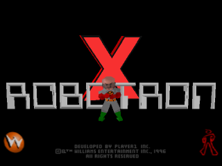Robotron X title screen for Playstation